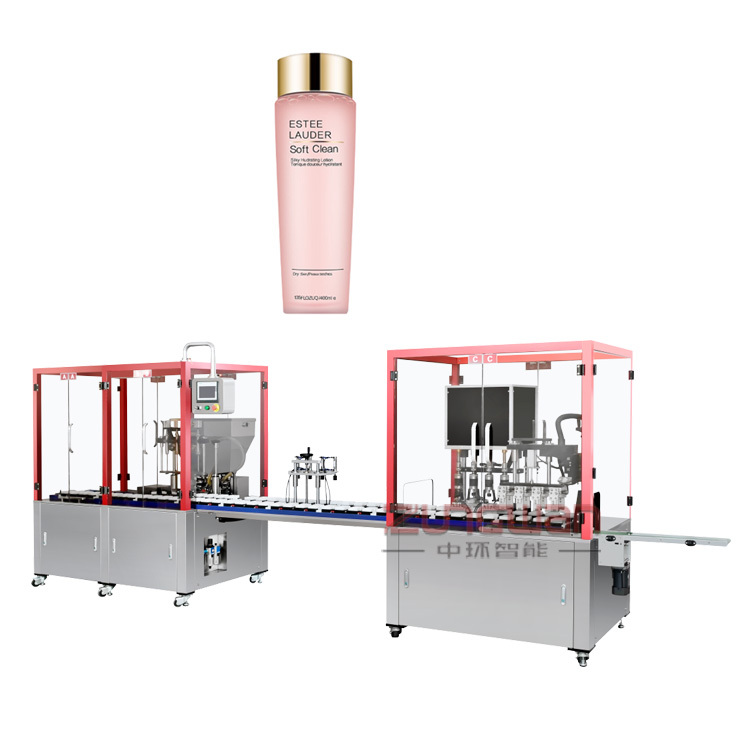 安徽省彩妝粉水液體灌裝機(jī)，品質(zhì)售后無(wú)憂(yōu)水乳膏霜灌裝旋蓋機(jī)