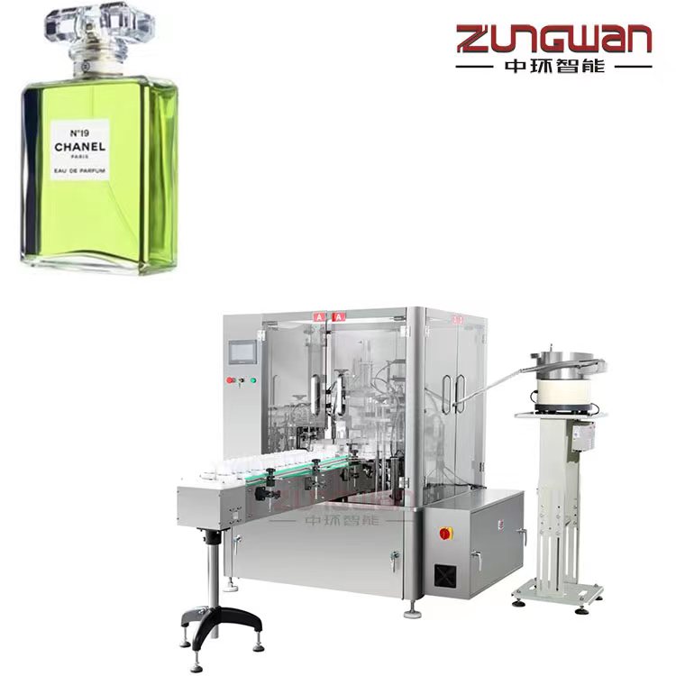 香水灌裝機(jī)天津廠家，香蜜伺服旋蓋機(jī)，香霧灌裝旋蓋生產(chǎn)線