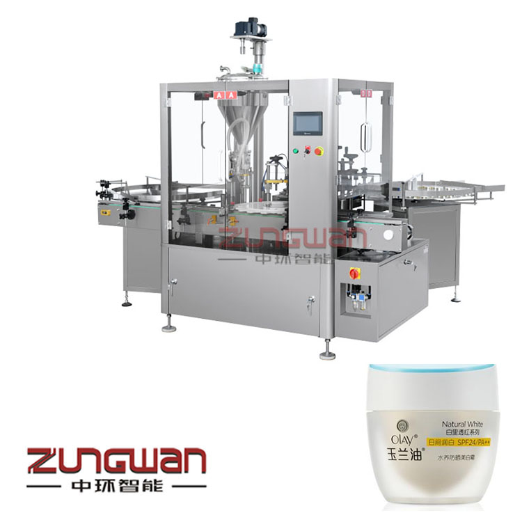 膏霜灌裝機(jī)生產(chǎn)線，全自動(dòng)膏體灌裝旋蓋機(jī)，軟膏包裝生產(chǎn)線